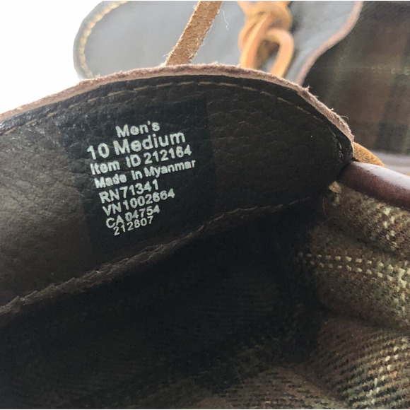 L.L. BEAN Handsewn Flannel-Lined Slippers Moccasin Men's Sz 10 Brown #71341 Nice - Picture 8 of 9